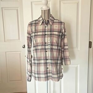 Carhartt Women Plaid Cotton  Long sleeve Button down  Lightweight Shirt Size XS